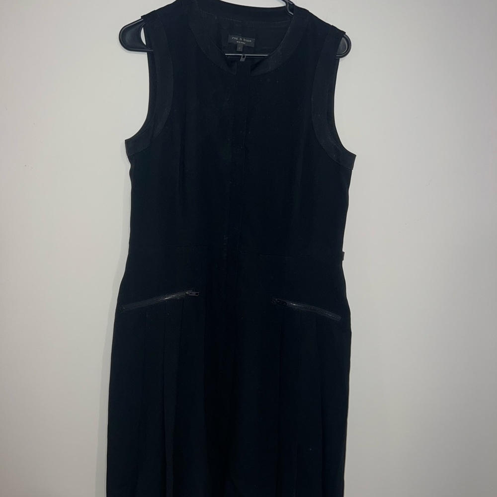 Rag & Bone Black Sheath Midi Dress